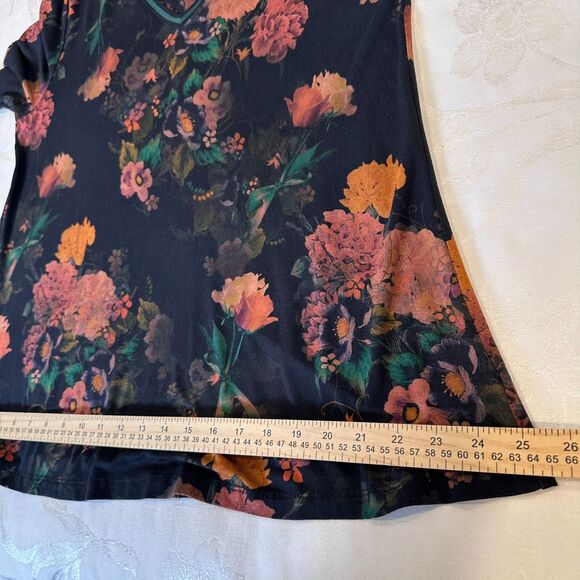 JOHNNY WAS Size-M Amapola Long Sleeve  V-Neck Floral Top Bohemian - Picture 5 of 12